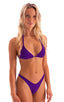 B8 - Womens High Cut Bikini 3/4 Bottom - Solids 3453 Royal purple - Skinzwear