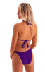 B8 - Womens High Cut Bikini 3/4 Bottom - Solids 3453 Royal purple - Skinzwear