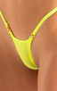 B81CN101G - Womens Micro G String Bottom with Gold Ornaments - Solid Sheer Semi Sheer 4556 Lemon lime - Skinzwear