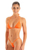 B81CN101G - Womens Micro G String Bottom with Gold Ornaments - Solids 6402 Blazing orange - Skinzwear