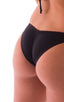 B83 - Womens Malibu Cheekini Bottom - Solid Sheer Semi Sheer 1537 Black - Skinzwear