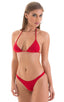 B83 - Womens Malibu Cheekini Bottom - Solid Sheer Semi Sheer 1538 Red - Skinzwear