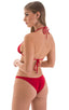 B83 - Womens Malibu Cheekini Bottom - Solid Sheer Semi Sheer 1538 Red - Skinzwear
