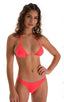 B83 - Womens Malibu Cheekini Bottom - Solid Sheer Semi Sheer 5537 Neon coral - Skinzwear