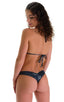 B90 - Womens Whale tale cheeky bikini - Metallics 9852 Black ice - Skinzwear