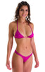 B90 - Womens Whale tale cheeky bikini - Solids 2452 Magenta - Skinzwear