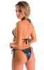 B91 - Womens Adjustable Bikini to Thong - Metallics 9852 Black ice - Skinzwear