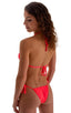 B91 - Womens Adjustable Bikini to Thong - Solid Sheer Semi Sheer 5537 Neon coral - Skinzwear
