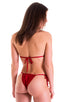 B91 - Womens Adjustable Bikini to Thong - Solids 3450 Ruby red - Skinzwear