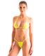 B97 - Womens Adjustable Front and Back Bikini - Solid Sheer Semi Sheer 4556 Lemon lime - Skinzwear