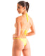 B97 - Womens Adjustable Front and Back Bikini - Solid Sheer Semi Sheer 4556 Lemon lime - Skinzwear