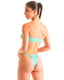 B97 - Womens Adjustable Front and Back Bikini - Solid Sheer Semi Sheer 4558 Mint - Skinzwear