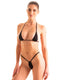 B97 - Womens Adjustable Front and Back Bikini - Solid Sheer Semi Sheer 8567 Black - Skinzwear