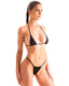 B97 - Womens Adjustable Front and Back Bikini - Solid Sheer Semi Sheer 8567 Black - Skinzwear