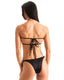 B99 - Womens Side Tie Rio Back Bikini Bottom - Solids 6407 Black - Skinzwear