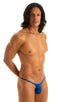 most popular mens sexy micro string bikini swimsuit by skinz swimwear in imperial blue; Sunseeker Micro Pouch Half Back Bikini in Imperial Blue 2; Sunseeker Mic