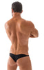 Tanga Cheekini Bikini in Black, Front View; Tanga Cheekini Bikini in Black, Rear View; Tanga Cheekini Bikini in Black, Front Alternative; Special Order Notice; 