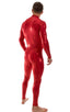C1FZM - Mens Full Body Suit for Men - Metallics 3807 Holographic lipstick red - Skinzwear