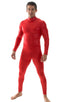 C1FZM - Mens Full Body Suit for Men - Metallics 3807 Holographic lipstick red - Skinzwear