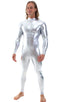 C1FZM - Mens Full Body Suit for Men - Metallics 5813 Chrome silver - Skinzwear