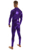 C1FZM - Mens Full Body Suit for Men - Metallics 9814 Eggplant purple - Skinzwear