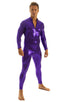 C1FZM - Mens Full Body Suit for Men - Metallics 9814 Eggplant purple - Skinzwear
