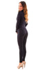 C1FZW - Womens Front Zipper Catsuit for Women - Solids 6407 Black - Skinzwear