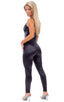 C4 - Womens CamiCat Catsuit for Women - Wet Look 0007 Black - Skinzwear