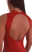 CT3 - Womens Catsuit Bodysuit Keyhole Halter Tank - Wet Look 0008 Lipstick red - Skinzwear