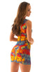 D1 - Womens Mini Dress - Printed Mesh 4502 Tropical feathers - Skinzwear