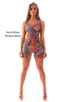 D1 - Womens Mini Dress - Printed Mesh 7510 Aquarious - Skinzwear