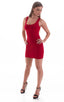 D1 - Womens Mini Dress - Solids 3450 Ruby red - Skinzwear