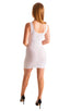 D11 - Womens Club Party Mini Dress - Mesh 2500 White peep show - Skinzwear