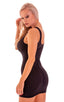 D11 - Womens Club Party Mini Dress - Mesh 2556 Black peep show - Skinzwear