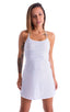 D8 - Womens Cover up Mini Dress - Mesh 2500 White peep show - Skinzwear