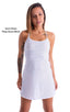D8 - Womens Cover up Mini Dress - Mesh 2500 White peep show - Skinzwear
