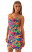 D8 - Womens Cover up Mini Dress - Prints 4109 Hawaiian floral - Skinzwear