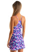 D8 - Womens Cover up Mini Dress - Prints 4151 Painted leaves - Skinzwear