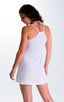 D8 - Womens Cover up Mini Dress - Solid Sheer Semi Sheer 8568 White - Skinzwear