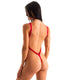 F10 - Limited Women’s Thong High Leg One Piece with Gold SKINZ Logo - Solid