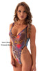 F10 - Womens One Piece Thong - Mesh 7510 Aquarious - Skinzwear