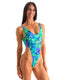 F10 - Womens One Piece Thong - Prints 8159 Tahitian rainforest - Skinzwear
