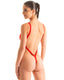 F10 - Womens One Piece Thong - Solid Sheer Semi Sheer 9881 Blush - Skinzwear