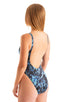 F12 - Womens Baywatch One Piece Swimsuit Full Back - Prints 2572 Dark water - Skinzwear