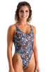 F12 - Womens Baywatch One Piece Swimsuit Full Back - Prints 3151 Congo - Skinzwear