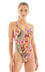 F12 - Womens Baywatch One Piece Swimsuit Full Back - Prints 9858 Wild orchid - Skinzwear