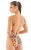 F12 - Womens Baywatch One Piece Swimsuit Full Back - Prints 9858 Wild orchid - Skinzwear