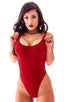 F12 - Womens Baywatch One Piece Swimsuit Full Back - Solids 3450 Ruby red - Skinzwear