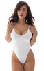 F12 - Womens Baywatch One Piece Swimsuit Full Back - Solids 3499 Optic white - Skinzwear