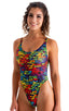 F12 - Womens Baywatch One Piece Swimsuit Full Back - Tan Through 2752 Technicolor - Skinzwear